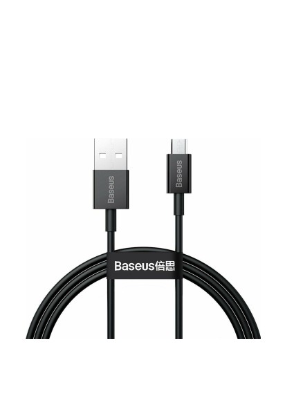 Baseus Superior Series Regular USB 2.0 to micro USB Cable Μαύρο 1m (CAMYS-01) (BASCAMYS01)