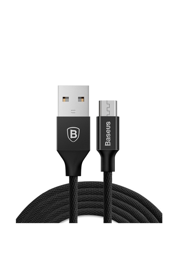 Baseus Yiven Braided USB 2.0 to micro USB Cable Μαύρο 1.5m (CAMYW-B01) (BASCAMYWB01)