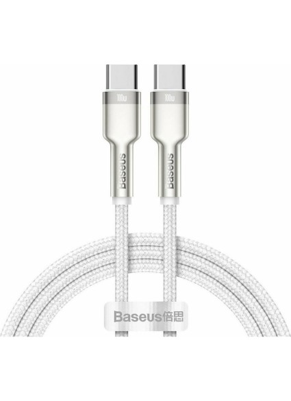 Baseus Cable USB-C To USB-C Cafule, 100w, 1m White (CATJK-C02) (BASCATJK-C02)