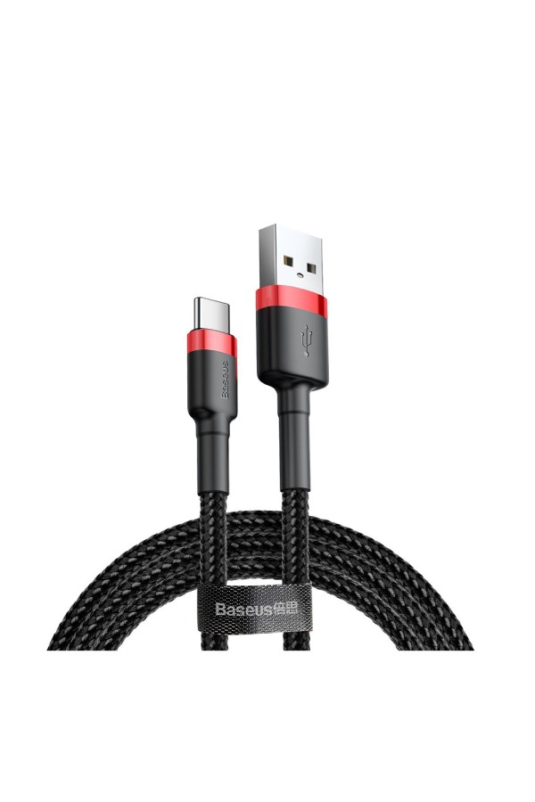 Baseus Cafule Braided USB 2.0 Cable USB-C male - USB-A male Μαύρο 1m (CATKLF-B91) (BASCATKLF-B91)