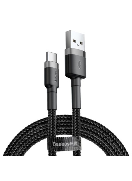 Baseus Cafule Braided USB 2.0 Cable USB-C male - USB-A male Μαύρο 3m (CATKLF-UG1) (BASCATKLF-UG1)