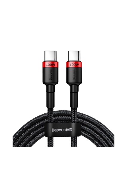 Baseus Cafule Braided USB 2.0 Cable USB-C male - USB-C male Κόκκινο 2m (CATKLF-AL91) (BASCATKLFAL91)