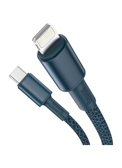 Baseus High Density Braided Cable Type-C to Lightning, PD,  20W, 1m (blue) (CATLGD-03) (BASCATLGD-03)