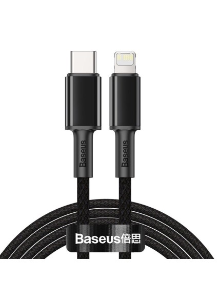 Baseus High Density Braided USB-C to Lightning Cable 20W Μαύρο 2m(CATLGD-A01) (BASCATLGD-A01)