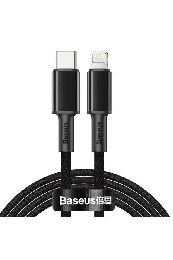 Baseus High Density Braided USB-C to Lightning Cable 20W Μαύρο 2m(CATLGD-A01) (BASCATLGD-A01)