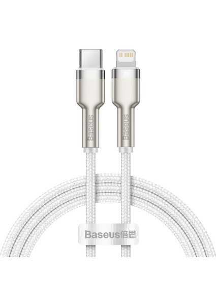 Baseus Cafule Braided USB-C to Lightning Cable 20W White1m (CATLJK-A02) (BASCATLJK-A02)