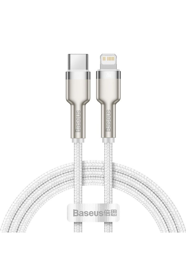 Baseus Cafule Braided USB-C to Lightning Cable 20W White1m (CATLJK-A02) (BASCATLJK-A02)