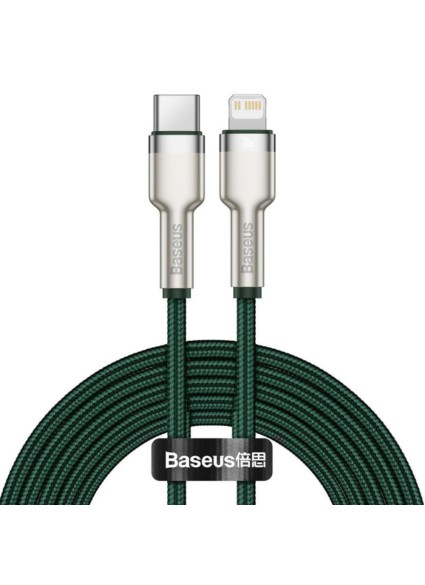 Baseus Cafule Metal Braided USB-C to Lightning Cable 20W Green 1m (CATLJK-A06) (BASCATLJK-A06)