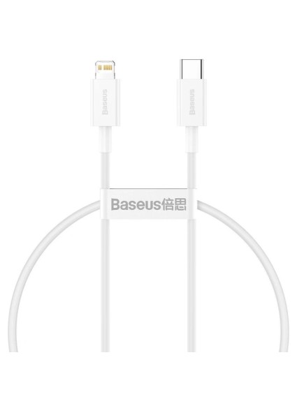 Baseus Superior USB-C to Lightning Cable 20W Λευκό 0.25m  (CATLYS-02) (BASCATLYS-02)
