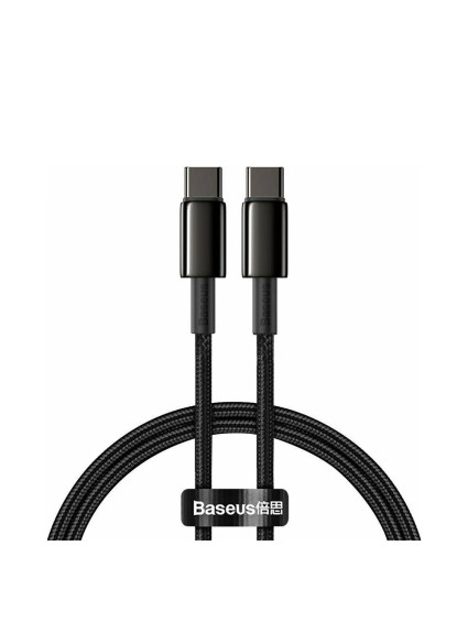 Baseus Braided USB 2.0 Cable USB-C male - USB-C male Μαύρο 2m (CATWJ-A01) (BASCATWJA01)