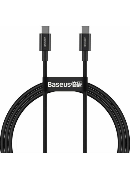 Baseus Superior Series Cable USB-C to USB-C, 100W, 1m (black) (CATYS-B01) (BASCATYS-B01)