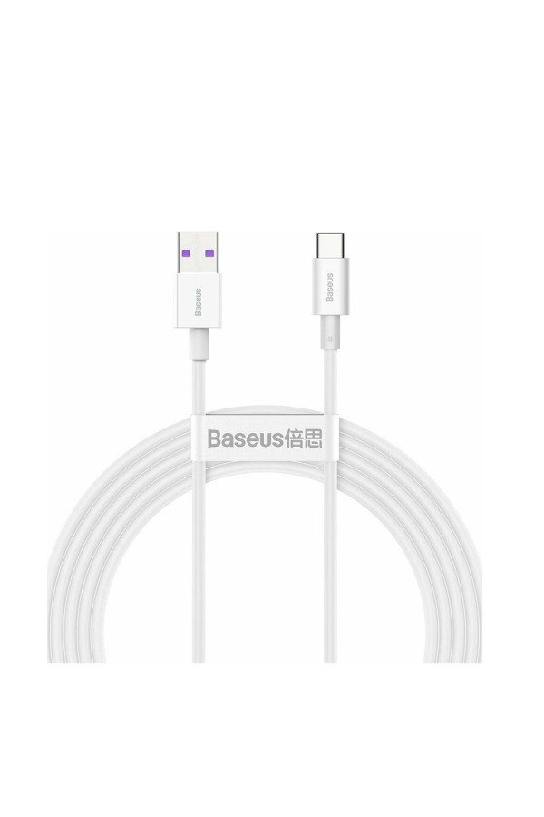 Baseus Superior USB 2.0 Cable USB-C male - USB-A male Λευκό 2m (CATYS-A02) (BASCATYSA02)
