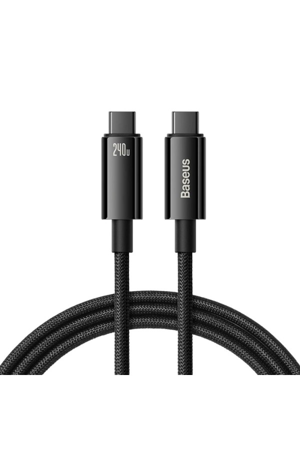 Baseus Tungsten Gold USB 2.0 Cable USB-C male - USB-C 240W Black 2m (CAWJ040101) (BASCAWJ040101)