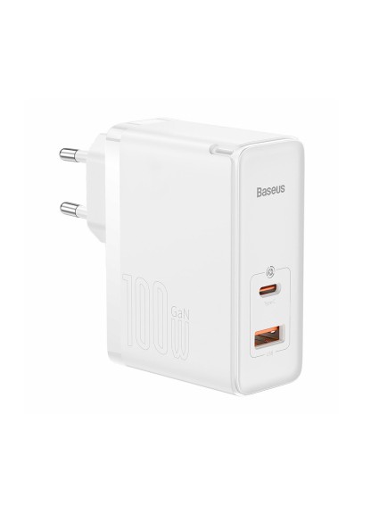 Baseus Travel Charger GaN5 Pro Quick wall charger C+U, PD3.0, QC4.0 +, AFC, 100W EU White (CCGP090202) (BASCCGP090202)