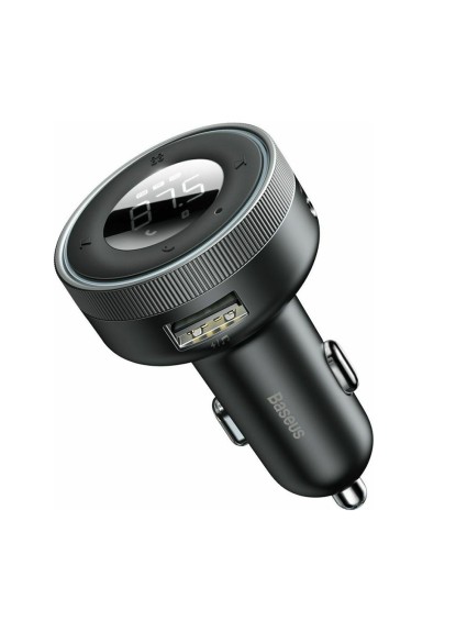 Baseus Car Charger Bluetooth FM Transmitter Enjoy Car with LED display Black (CCLH-01) (BASCCLH-01)