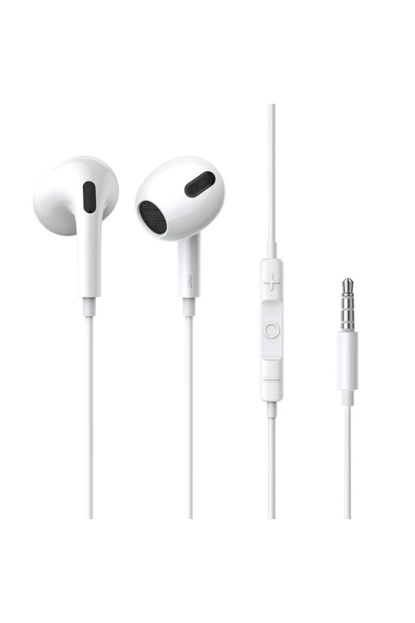 Baseus H17 Earbuds Handsfree with 3.5mm Connector White (NGCR020002) (BASNGCR020002)