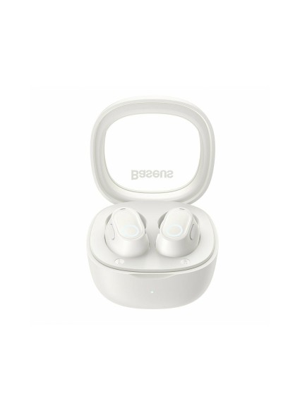 Baseus Bowie WM02 In-ear Bluetooth Handsfree Ακουστικά με Θήκη Φόρτισης Λευκά (NGTW180002) (BASNGTW180002)