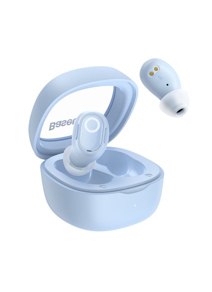 Baseus Bowie WM02 In-ear Bluetooth Handsfree Ακουστικά με Θήκη Φόρτισης Μπλε (NGTW180003) (BASNGTW180003)