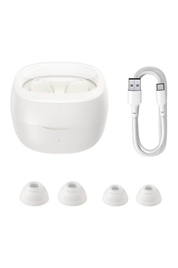 Baseus Bowie Wm02 Tws In-ear Bluetooth Handsfree Ακουστικά White (NGTW370202) (BASNGTW370202)