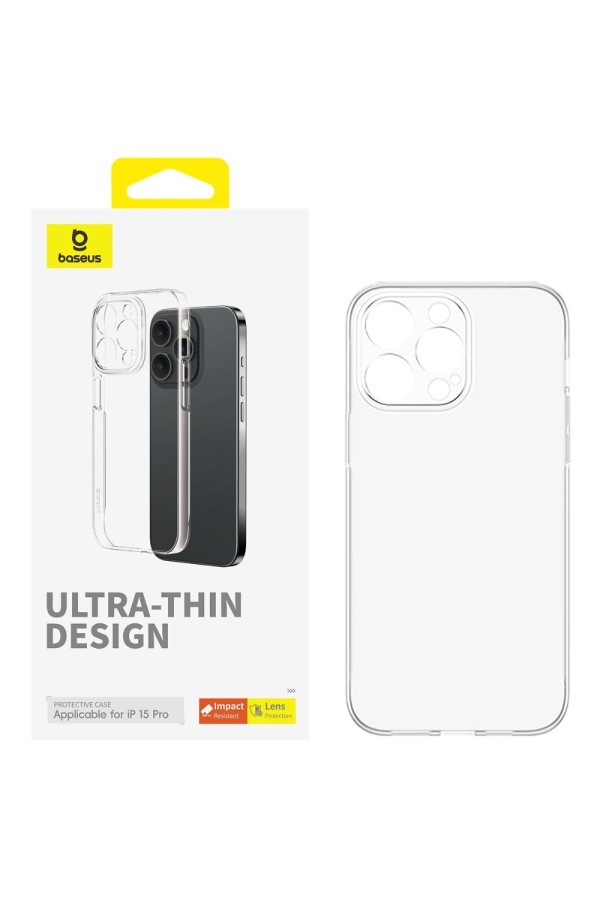 Baseus Phone Case for iPhone 15 Pro  OS-Lucent Series Clear (P60157204203-01) (BASP60157204203-01)