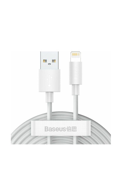 Baseus Wisdom Regular USB to Lightning Cable Λευκό 1.5m (TZCALZJ-02) (BASTZCALZJ02)