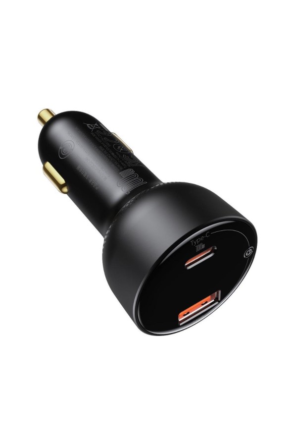 Baseus Car charger  Superme USB USB-C 100W + USB-C cable black (TZCCZX-01) (BASTZCCZX-01)