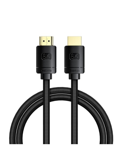 Baseus HDMI to HDMI High Definition cable 1.5m, 8K (black) (WKGQ040101) (BASWKGQ040101)