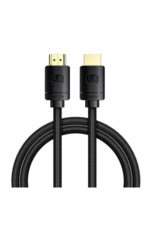 Baseus HDMI to HDMI High Definition cable 1.5m, 8K (black) (WKGQ040101) (BASWKGQ040101)