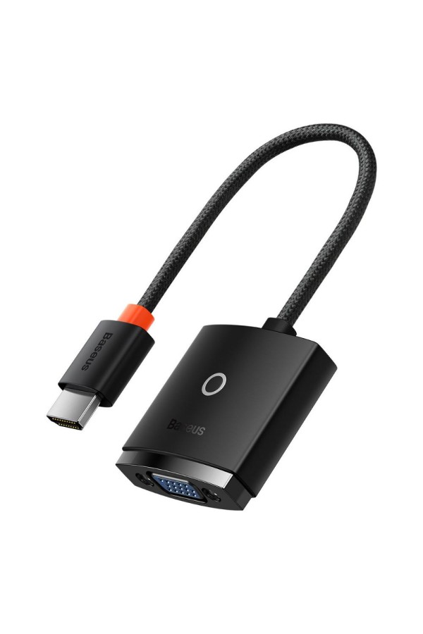 Baseus Lite Series Μετατροπέας HDMI male σε 3.5mm / VGA female Μαύρο (WKQX010101) (BASWKQX010101)