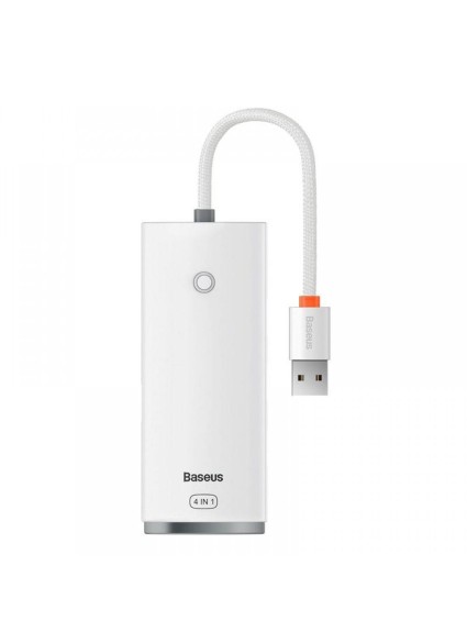 Baseus Lite Series Hub 4in1 USB To 4x USB 3.0, 25cm White (WKQX030002) (BASWKQX030002)