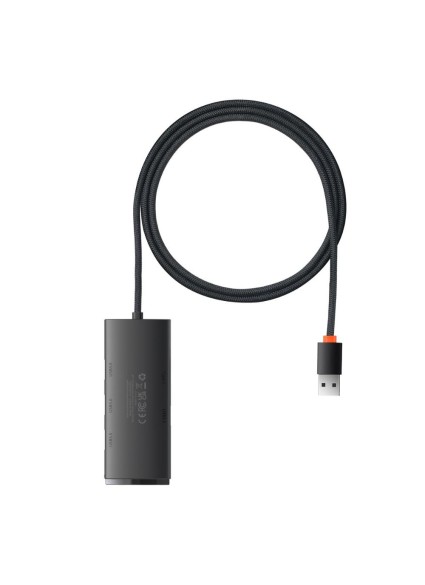 Baseus Hub 4in1 Lite Series USB To 4x USB 3.0, 1m Black (WKQX030101) (BASWKQX030101)