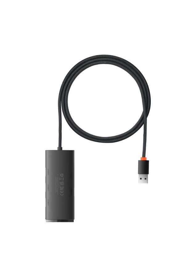 Baseus Hub 4in1 Lite Series USB To 4x USB 3.0, 1m Black (WKQX030101) (BASWKQX030101)