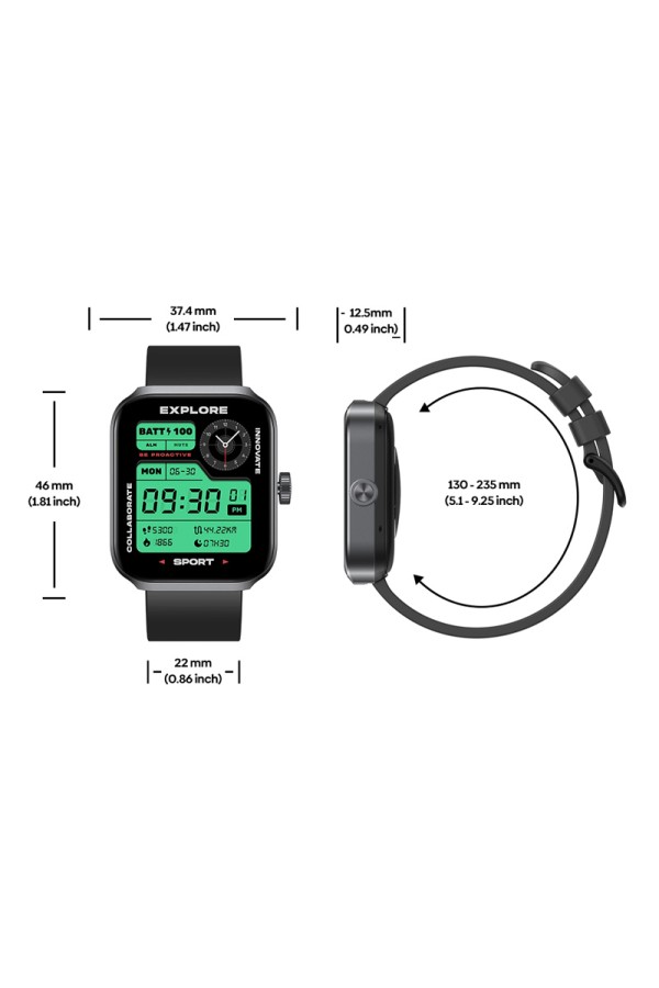 ZEBLAZE smartwatch Beyond 3 Plus, heart rate, 1.78