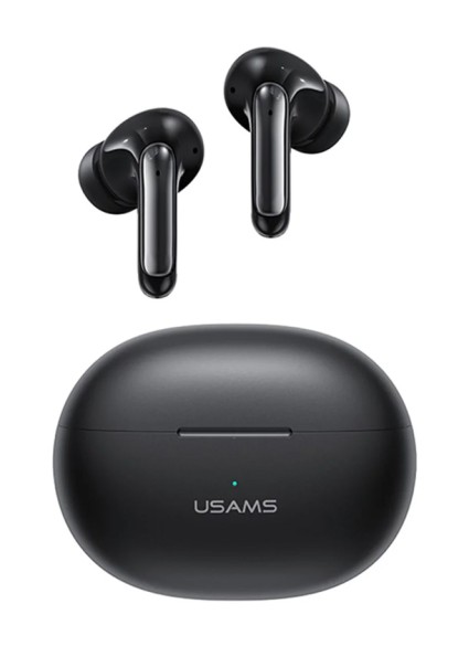 USAMS earphones με θήκη φόρτισης US-XD19, TWS, ENC, Φ13mm, μαύρα