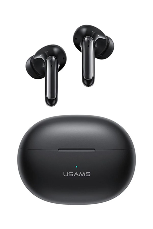 USAMS earphones με θήκη φόρτισης US-XD19, TWS, ENC, Φ13mm, μαύρα