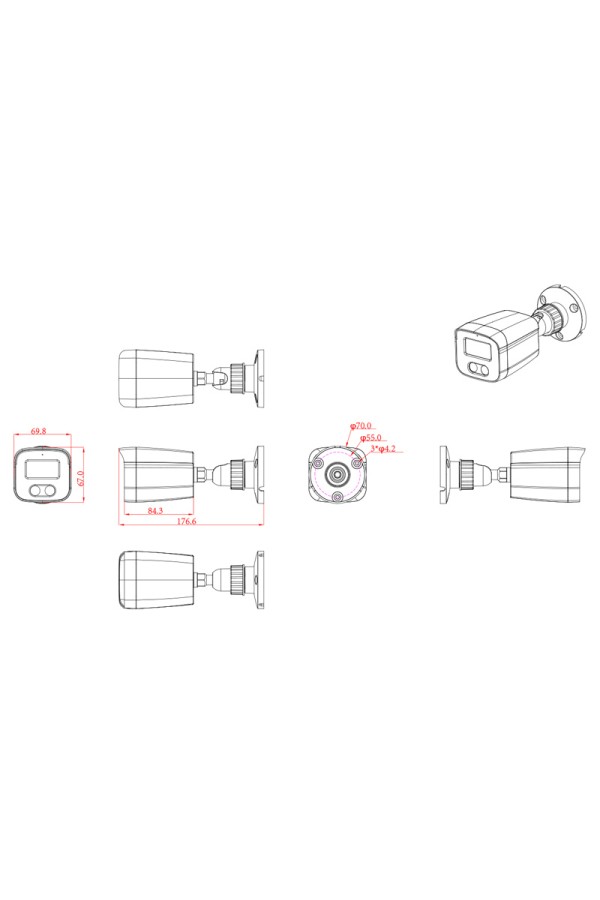 LONGSE IP κάμερα BMSDFG400W, WiFi, 2.8mm, 1/3