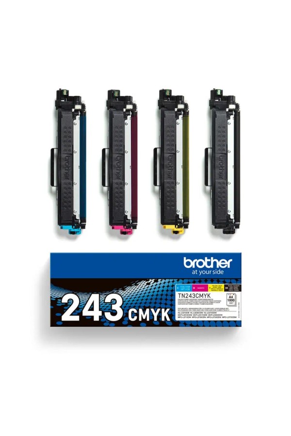 Brother Multipack Toner Laser Εκτυπωτή Μαύρο/Κίτρινο/Κυανό/Ματζέντα 4τμχ (TN243CMYK) (BROTN243CMYK)