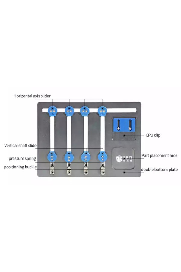 BEST βάση motherboard BST-001Q για επισκευή smartphone, 4-axis, 15x20cm