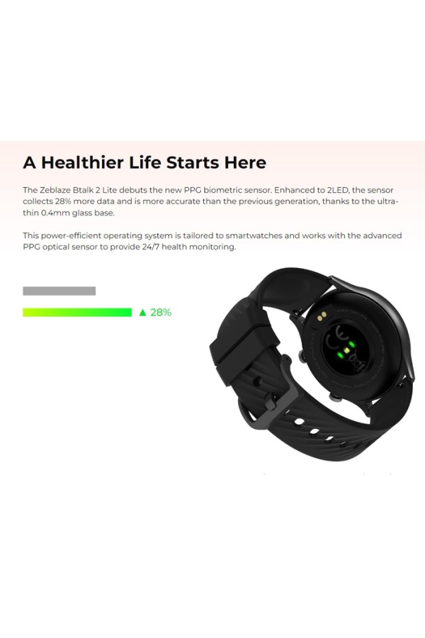 ZEBLAZE smartwatch Btalk 2 Lite, heart rate, 1.39