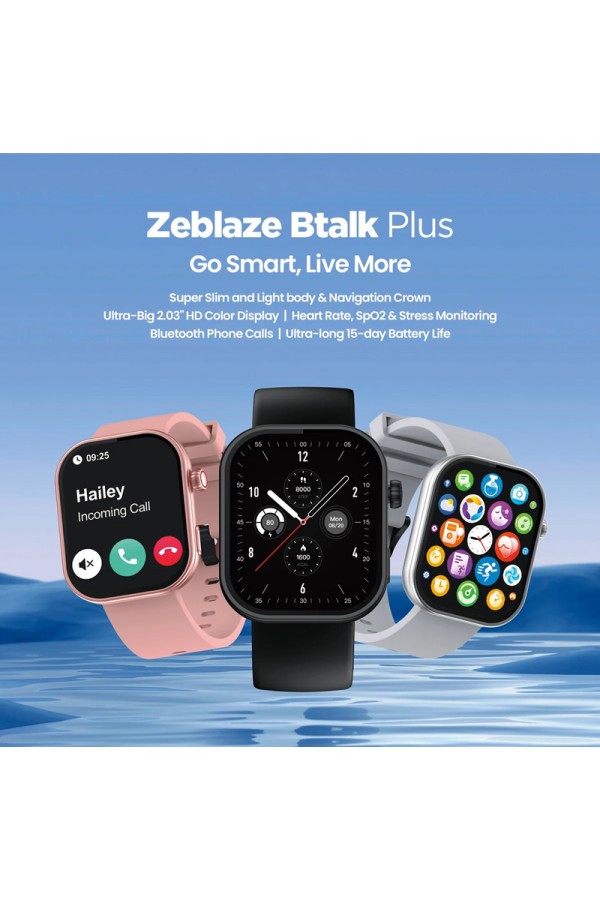 ZEBLAZE smartwatch Btalk Plus, heart rate, 2.03