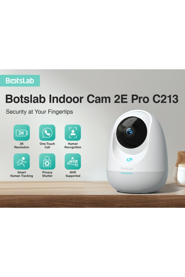 BOTSLAB smart κάμερα C213, 3MP/2K, WiFi & LAN, 360° PTZ, SD