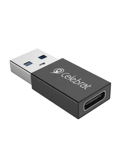 CELEBRAT αντάπτορας USB 3.0 σε USB-C CA-01, 3A, 5Gbps, μαύρος