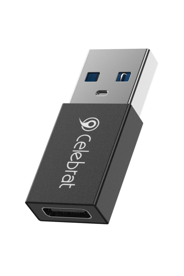 CELEBRAT αντάπτορας USB 3.0 σε USB-C CA-01, 3A, 5Gbps, μαύρος