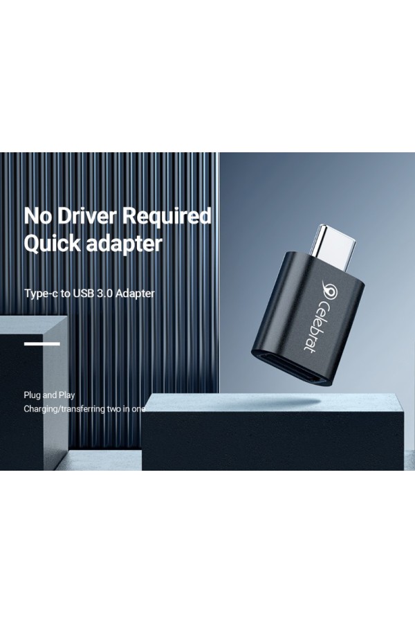 CELEBRAT αντάπτορας USB-C σε USB 3.0 CA-04, 5Gbps, μαύρος