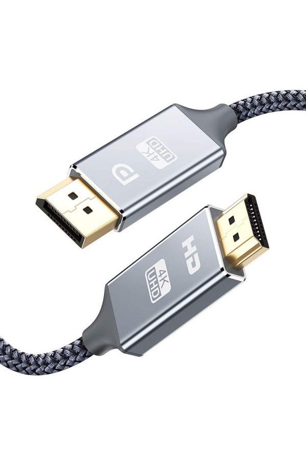 POWERTECH καλώδιο DisplayPort σε HDMI CAB-DP031, 4K, copper, 2m, γκρι