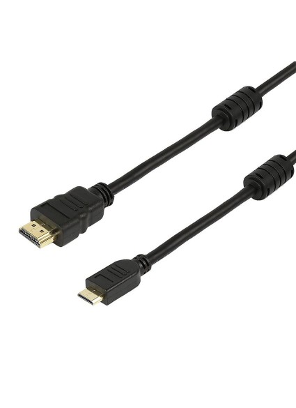 POWERTECH καλώδιο mini HDMI σε HDMI CAB-H011 με Ethernet, 1.5m, μαύρο