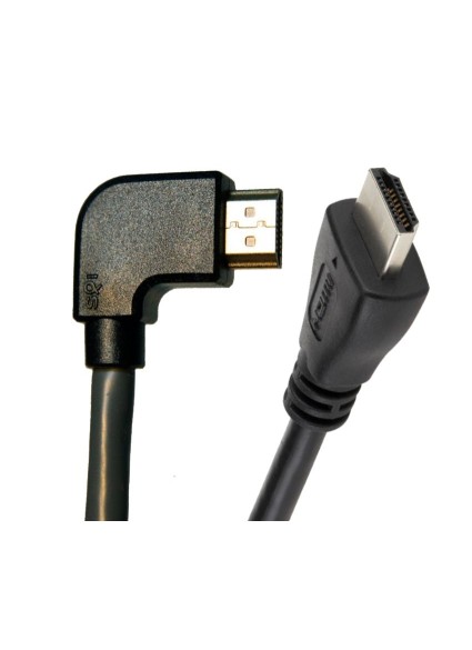 POWERTECH καλώδιο HDMI CAB-H017, γωνιακό, 90° left, 1.5m, μαύρο