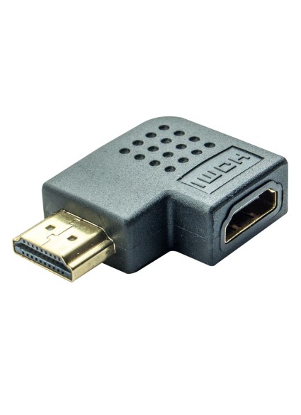 POWERTECH αντάπτορας HDMI CAB-H037, γωνιακός, 90° right, μαύρος