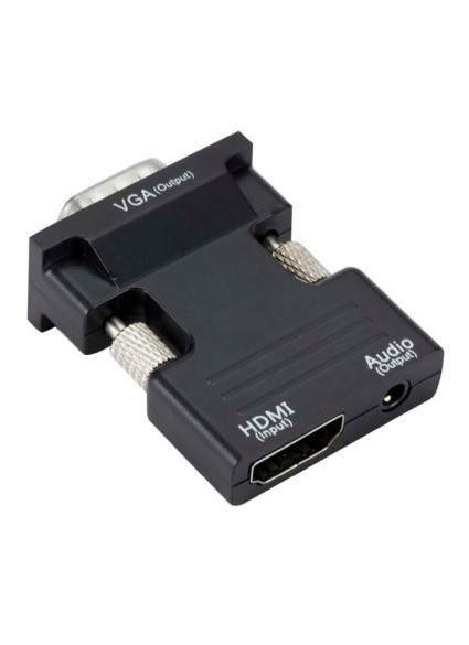 POWERTECH αντάπτορας HDMI σε VGA CAB-H120 με 3.5mm, μαύρος