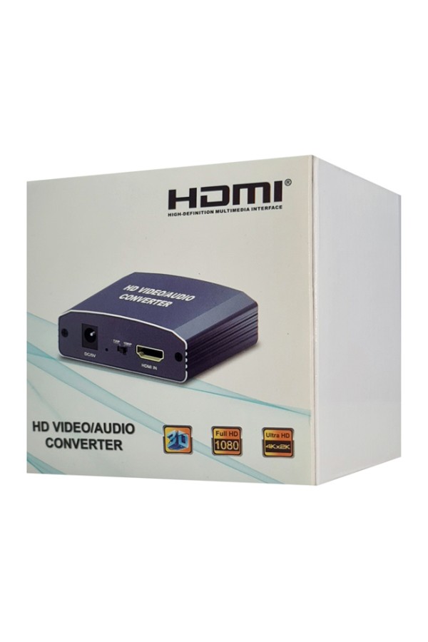 POWERTECH HDMI audio extractor CAB-H153, 4K/60Hz, γκρι